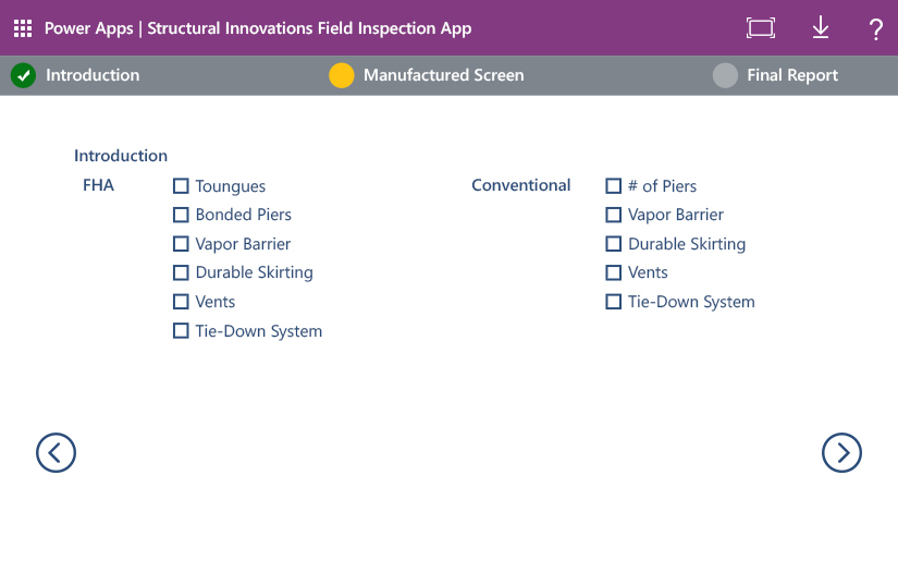 Field Inspection Power App screenshot 1