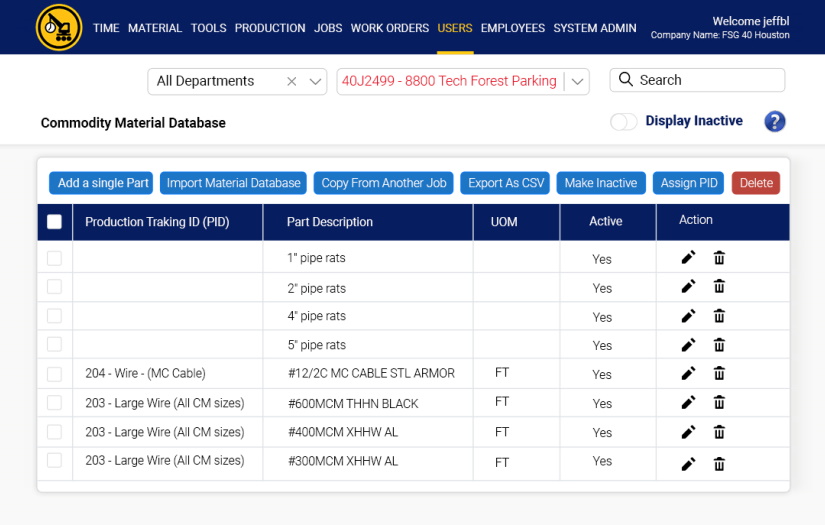 ERP Construction Module screenshot 1