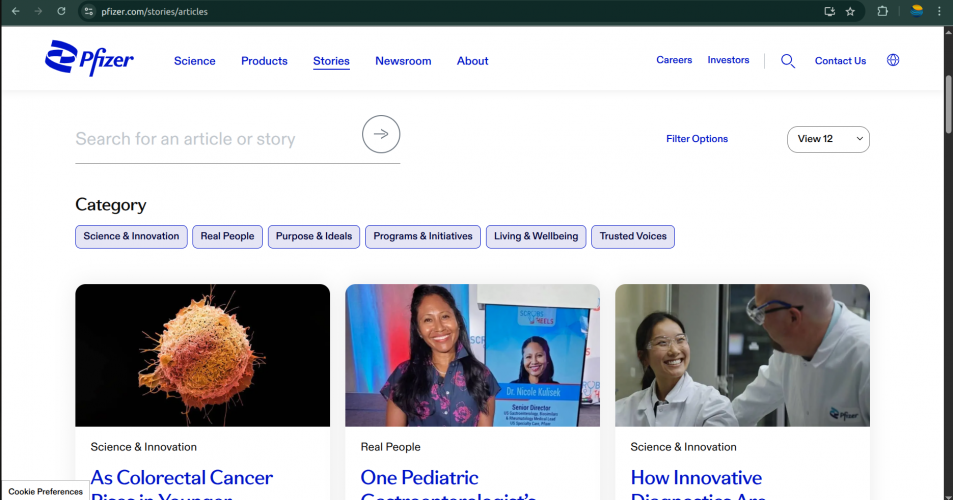 Pfizer (BioPharmaceutical company) screenshot 1