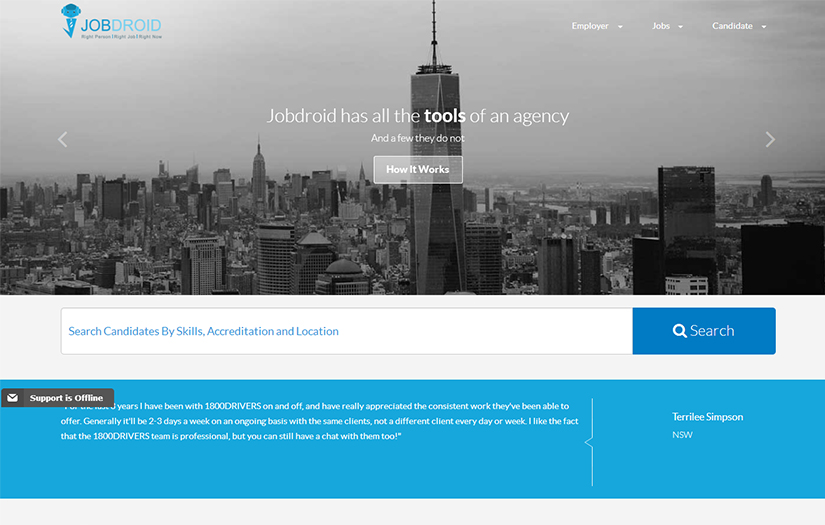 Jobdroid (Recruitment website ) screenshot 1