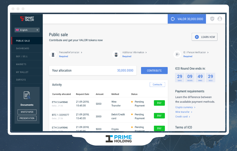 Smart Valor - Tokenized investment platform screenshot 2