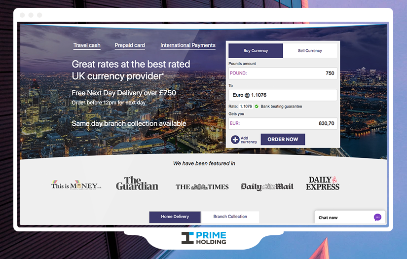 Currency exchange platform screenshot 1