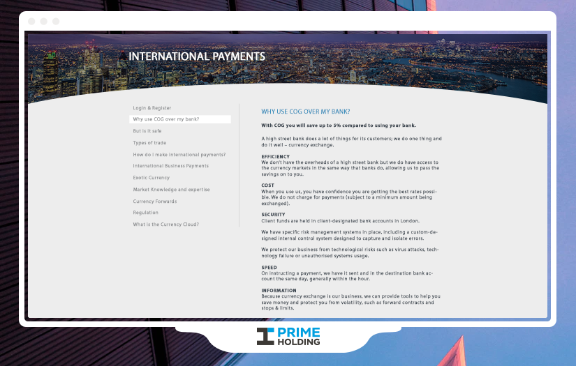 Currency exchange platform screenshot 2