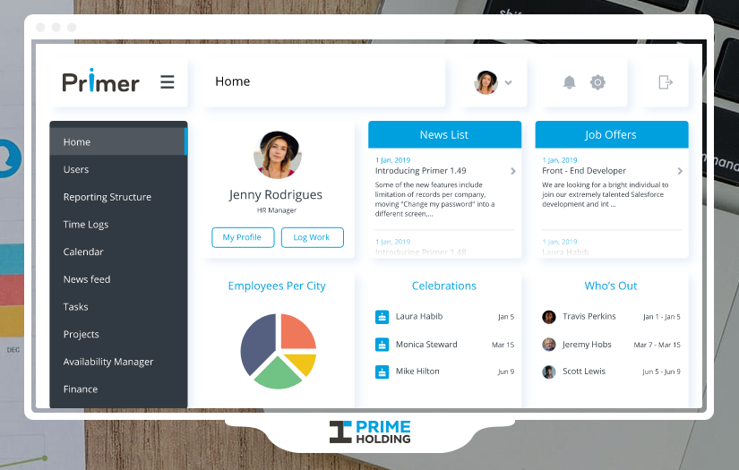 Primer - PM, HRM & Administration tool screenshot 1