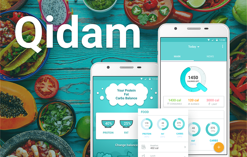 Qidam: fitness, water and calorie control screenshot 1