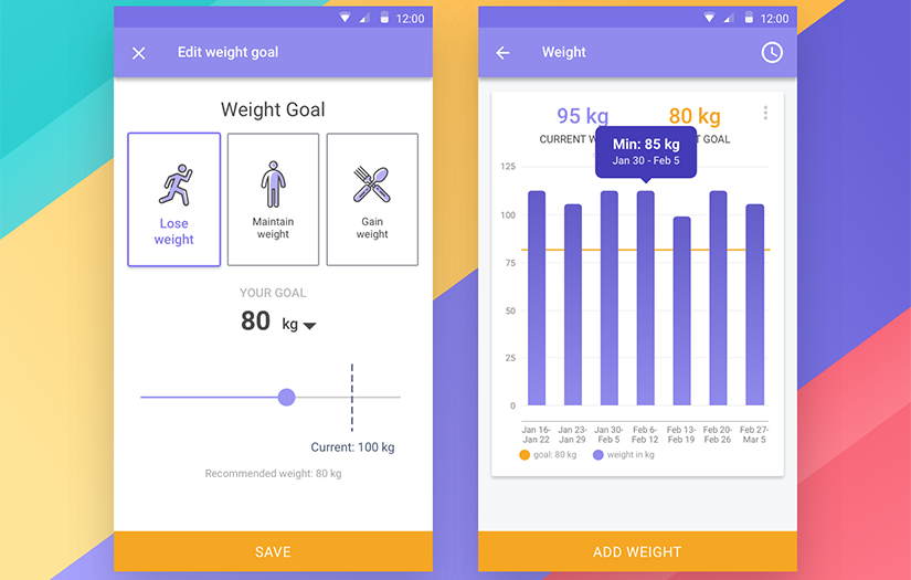 Qidam: fitness, water and calorie control screenshot 2