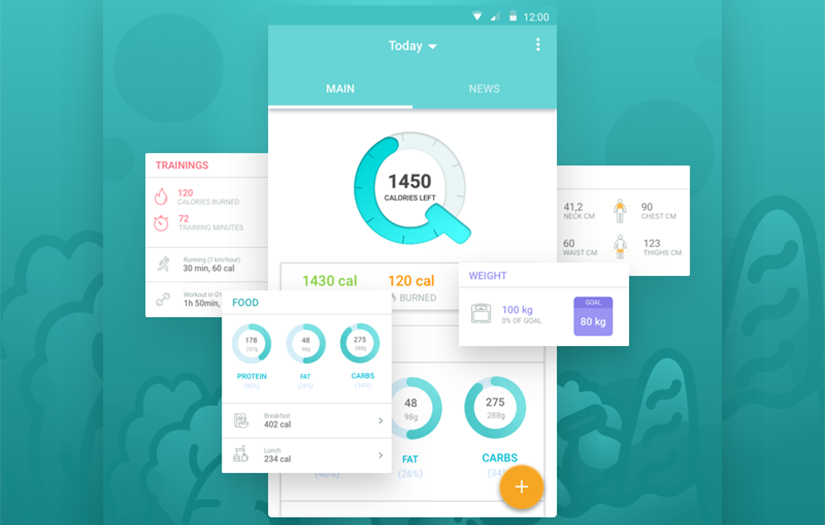 Qidam: fitness, water and calorie control screenshot 4