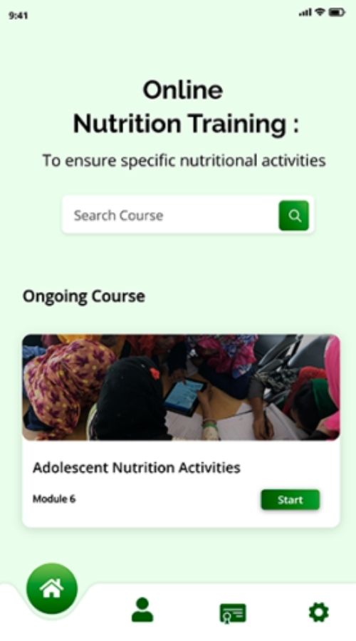 Nutrition e-Learning Platform screenshot 1