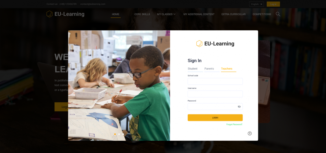 e-Learning Platform for European Students screenshot 2