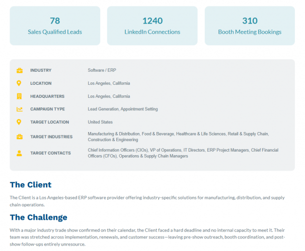 ERP Software Firm Builds a Full GTM Team with Callbox Staff Augmentation screenshot 1