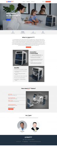 Website for CPAP Cleaning Machine screenshot 1