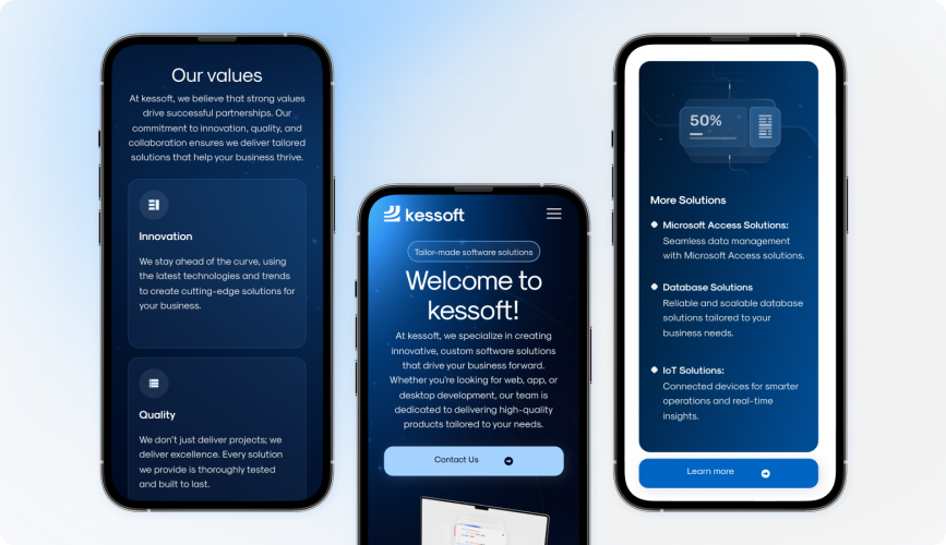 Kessoft | UI/UX Design and Branding for Software Development and Consulting Company screenshot 4