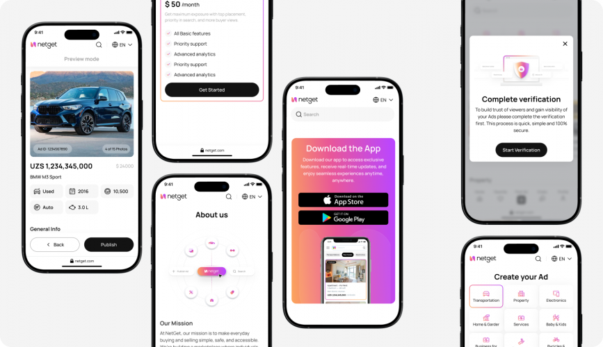 NetGet | Marketplace UX/UI Redesign screenshot 1