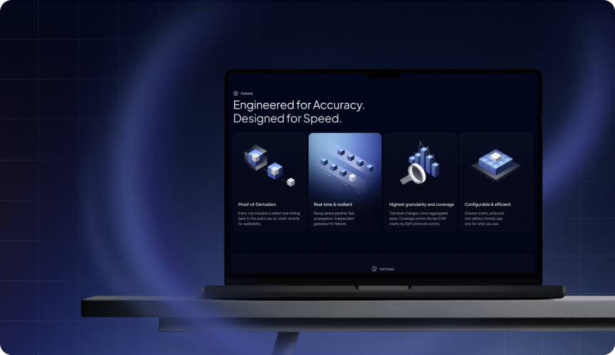 Block DB | Corporate Website & Pitch Deck for a DeFi Data Provider screenshot 4