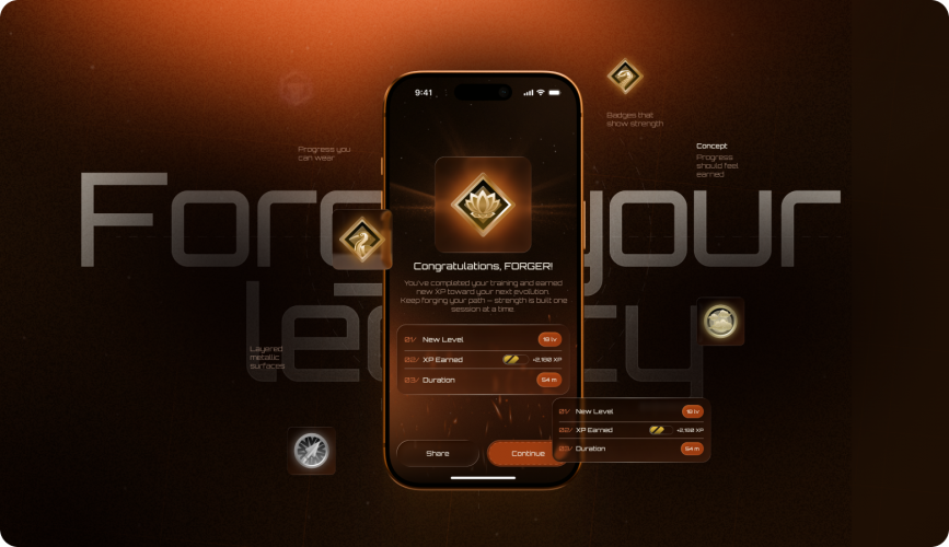 Reforge | Gamified Fitness App Design for Athletes and Coaches  screenshot 4
