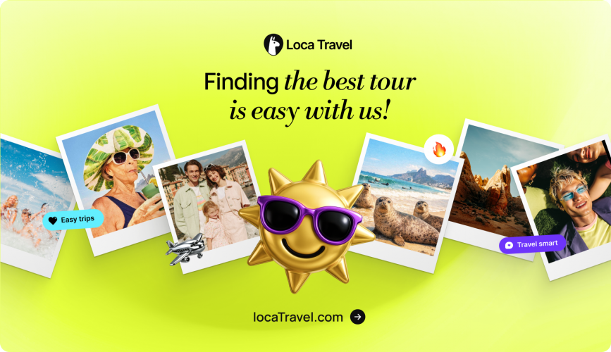Loca Travel | Brand System and Marketing Design for a Travel Platform screenshot 1