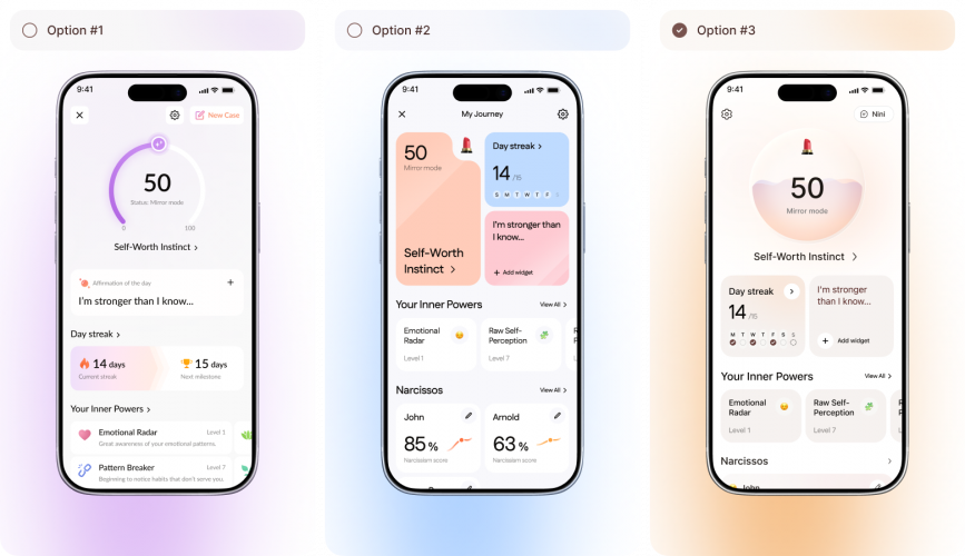 NoNarcissAI | Mobile App Redesign for a Relationship Tool  screenshot 3