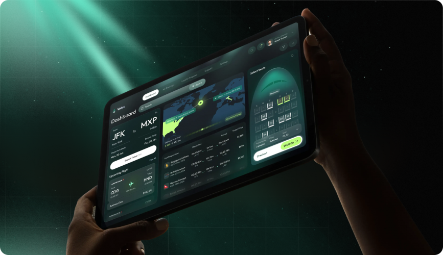 Velox | Dashboard Design for a Premium Airline Booking Experience  screenshot 2