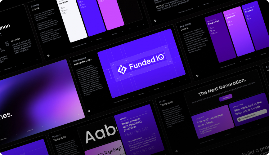 FundedIQ | Brand & UI/UX Design for a Fintech Platform screenshot 1