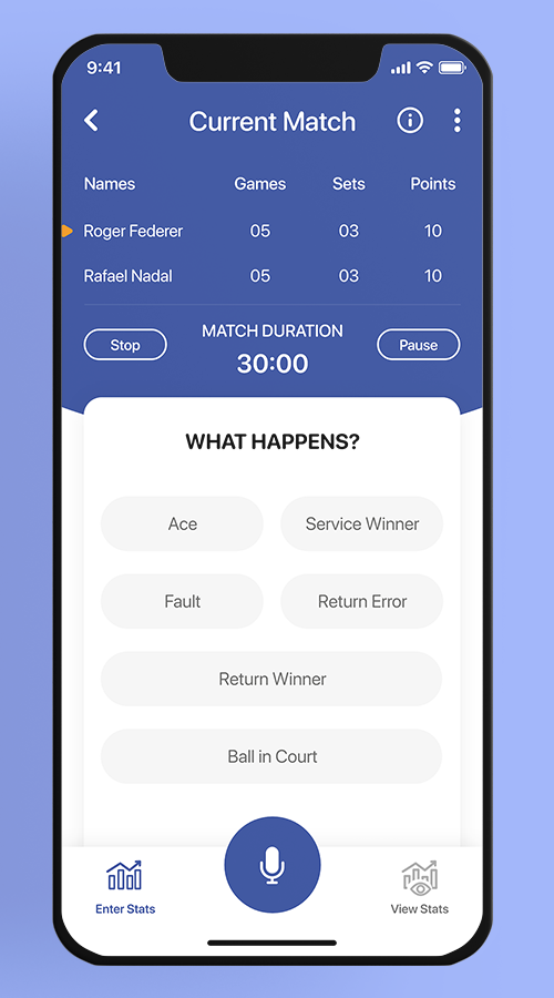 Game Stat Match: World’s Most Refined Tennis Statistics App for WTA Coaches screenshot 1