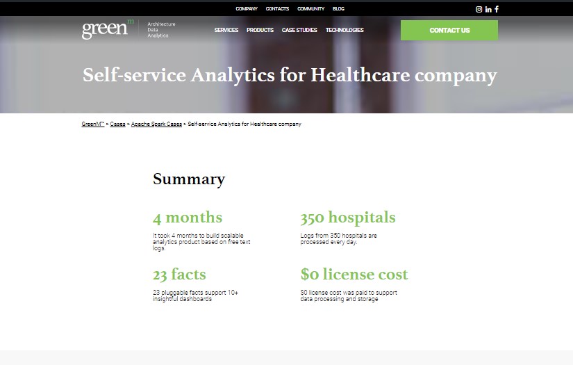 Self-service Analytics for a US Tech Healthcare Company screenshot 1