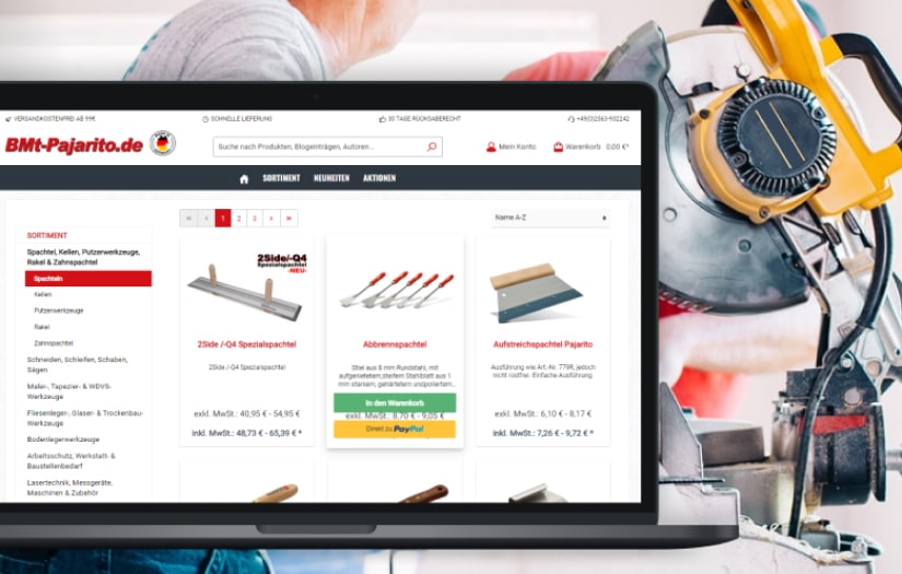 BMT-Pajarito: migration of Magento 1 website to Shopware 6 screenshot 1