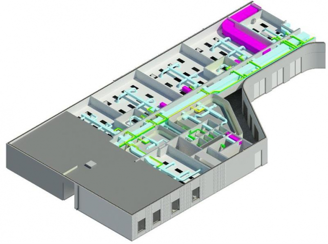 Clash-free HVAC Coordination: Multi-Unit School Project in Austin, TX screenshot 1