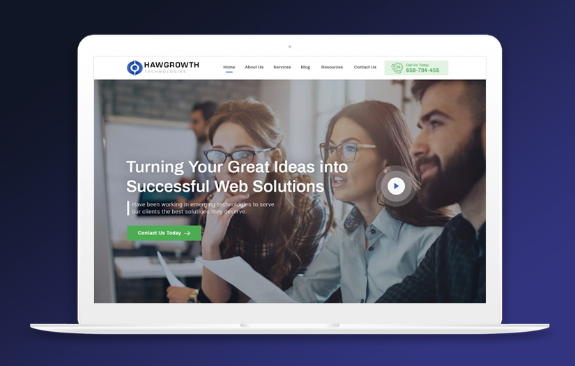 Website Design of a Technology Company screenshot 1