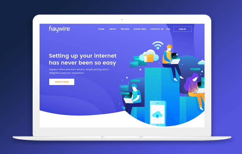 Website Design for an Internet Service Provider screenshot 1