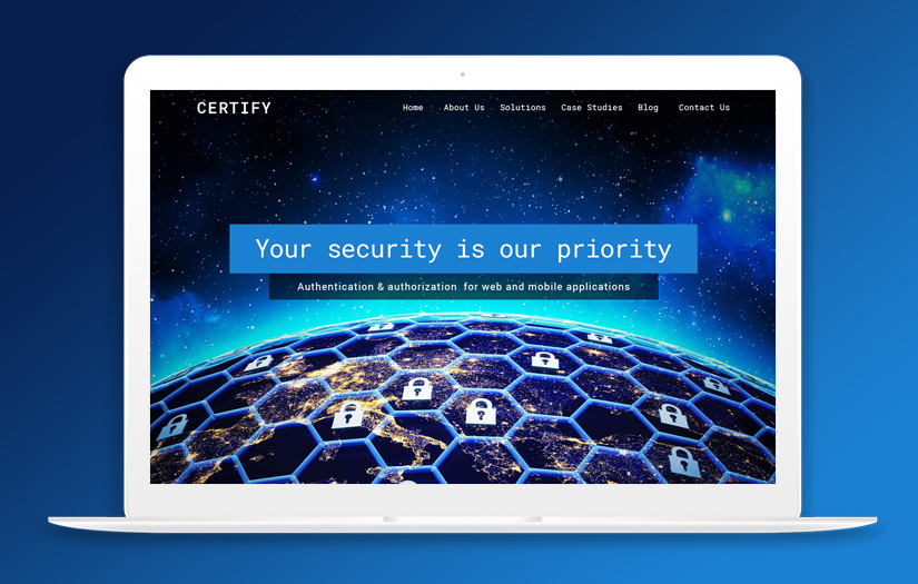 Website Development of a Web Security Company screenshot 1