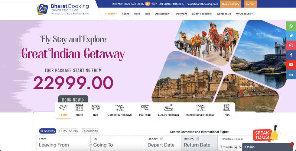 Bharat Booking Holidays Pvt Ltd screenshot 1