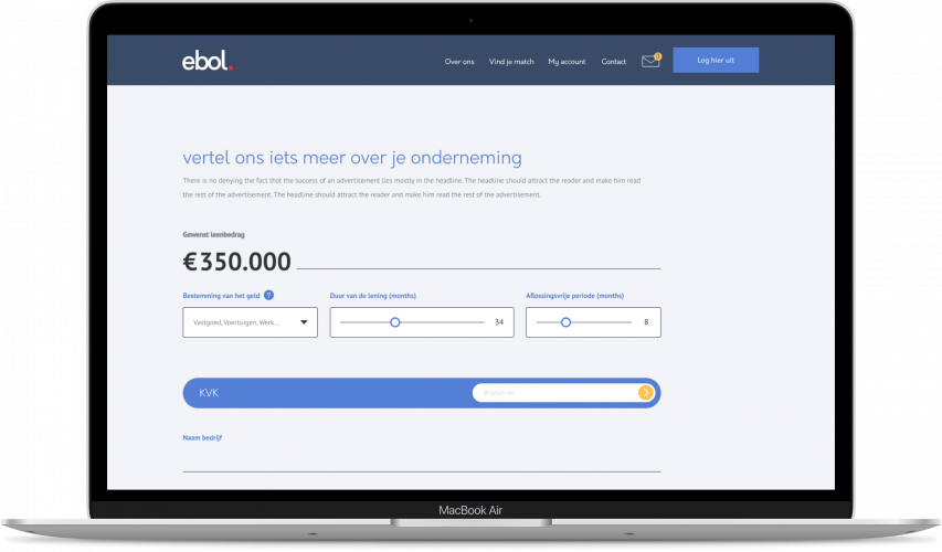 ebol. | SME FinTech platform screenshot 1