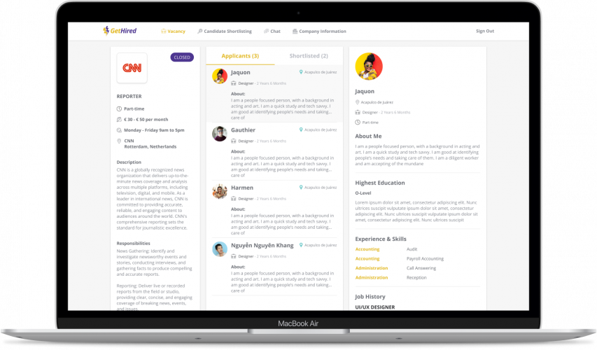 GetHired screenshot 2