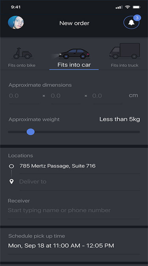 Delivery app concept screenshot 6