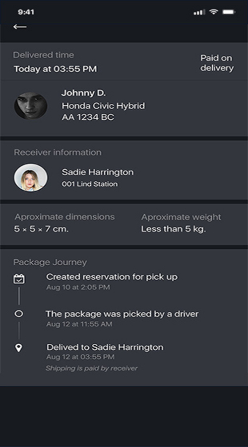 Delivery app concept screenshot 2
