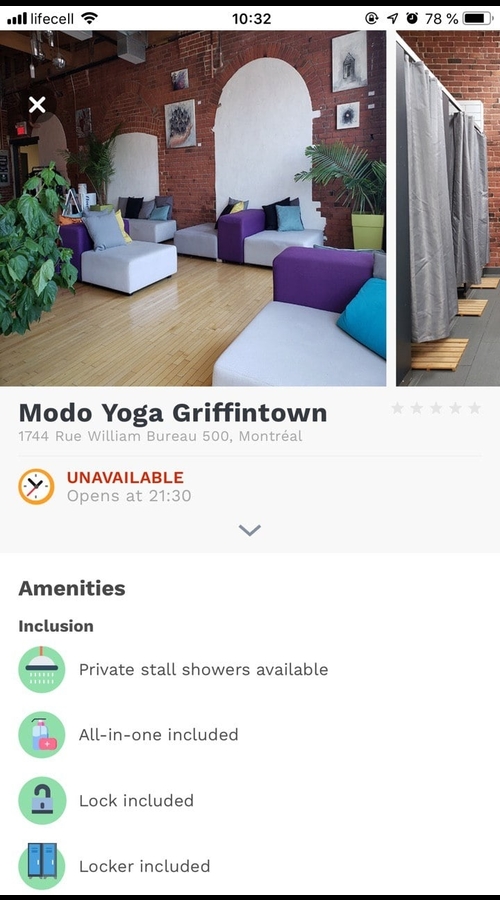 Cycle Showers PWA screenshot 2