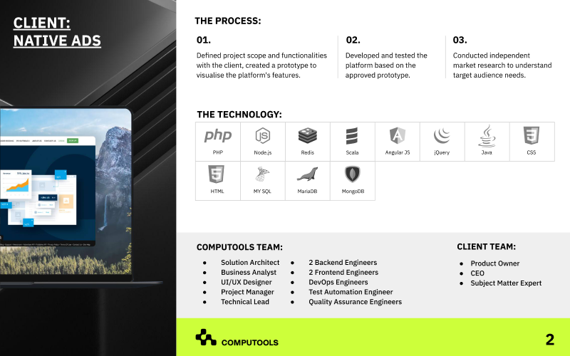 Empowering a Canadian marketing platform with dedicated development team for global outreach screenshot 2
