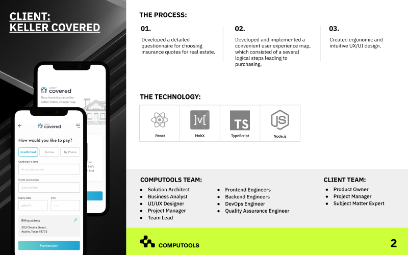 An intuitive insurance quote generation service embedded in home buying or rental journey screenshot 2