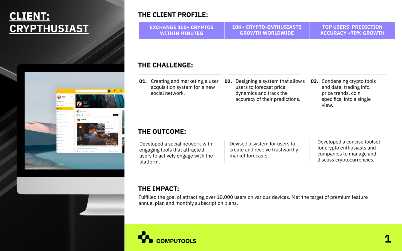 A cryptocurrency exchange social network screenshot 1