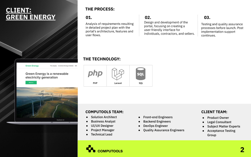 A distinguished platform specialising in renewable energy generation and storage investments screenshot 2