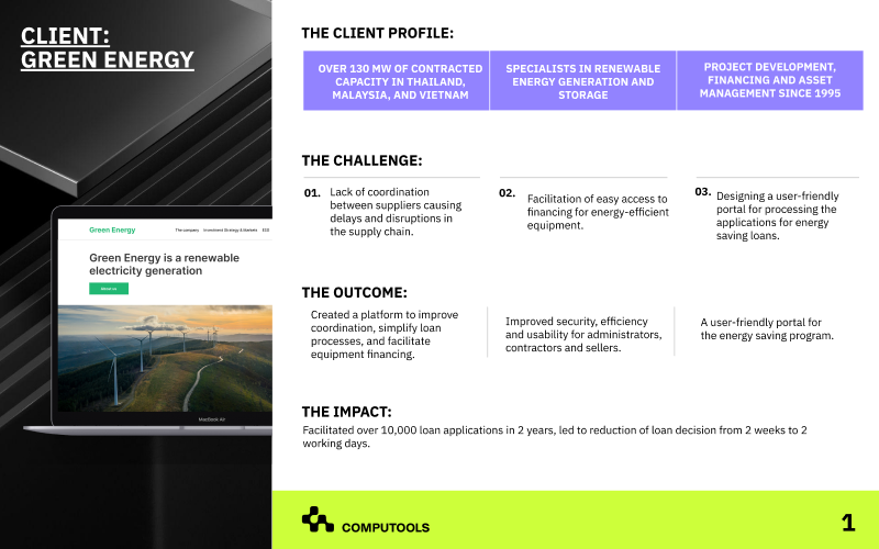 A distinguished platform specialising in renewable energy generation and storage investments screenshot 1