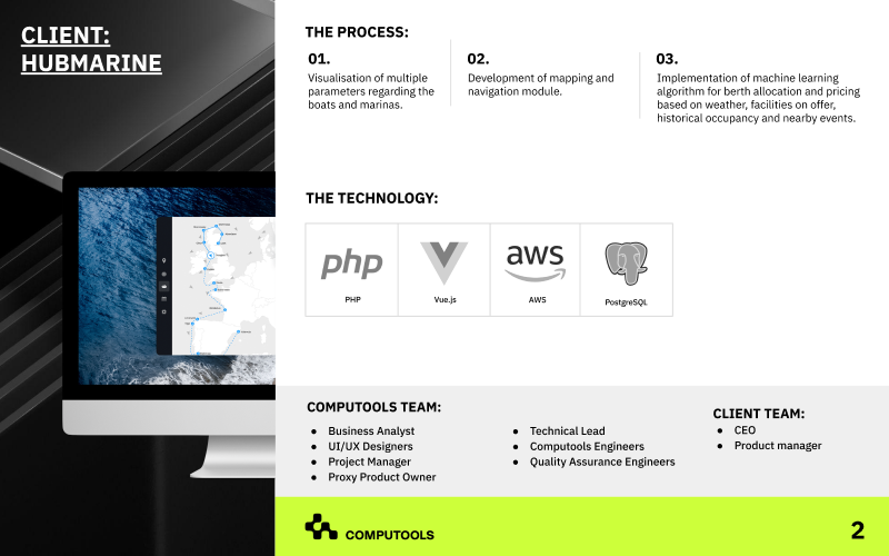 A custom solution that allows port authorities to guide and track vessels within the port screenshot 2