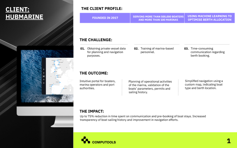 A custom solution that allows port authorities to guide and track vessels within the port screenshot 1