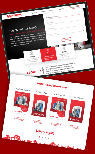 Pipe Manufacturing Company Website Design screenshot 3