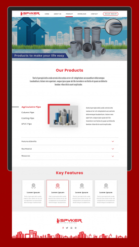 Pipe Manufacturing Company Website Design screenshot 1