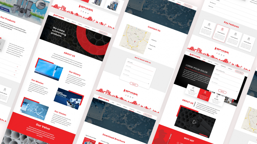 Pipe Manufacturing Company Website Design screenshot 2