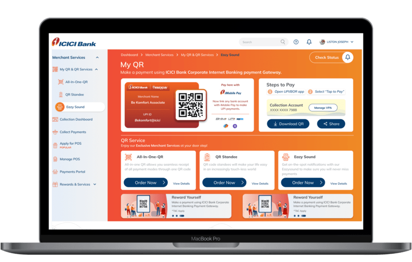 ICICI Instabiz CIB Portal screenshot 1