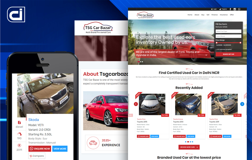 CAR Marketplace Website screenshot 1