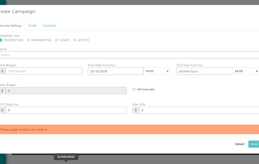 Digital marketing - US company (Building Campaign manager and DMP  for globally active MarTech firm) screenshot 1