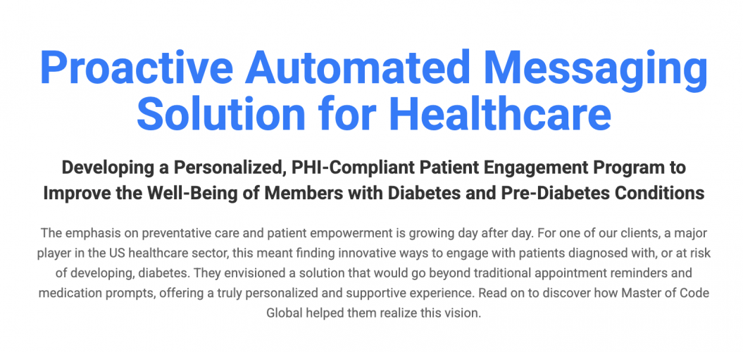 Proactive Automated Messaging for Healthcare screenshot 1